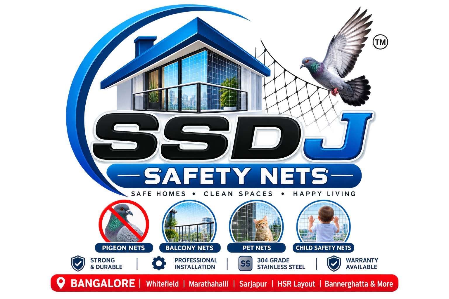 SSDJ PIGEON NETS INSTALLATION Logo